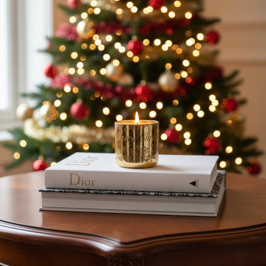 CHRISTMAS VOGUE CANDLE GOLD/ROSE GOLD