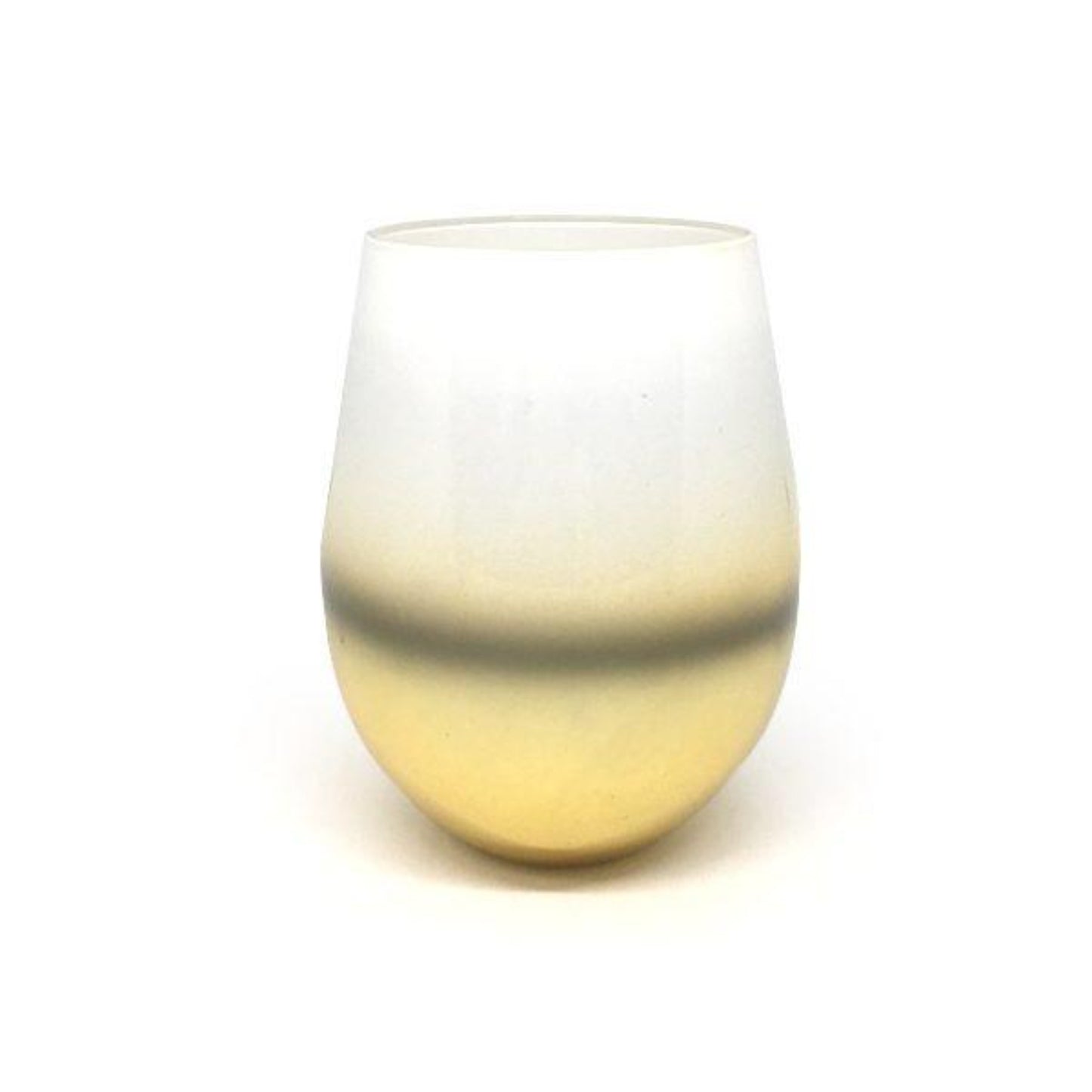 white with gold candle jar