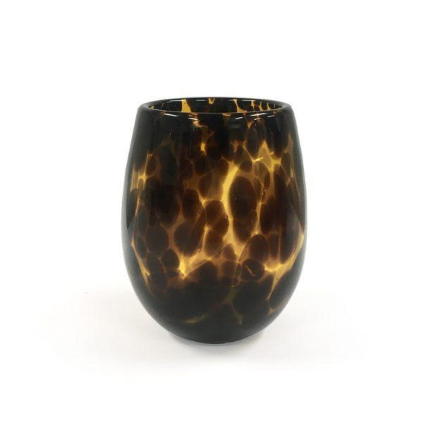 Vintage leopard candle jar