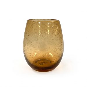 VINTAGE AMBER CANDLE JAR