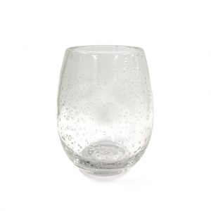 Vintage bubble candle jar clear