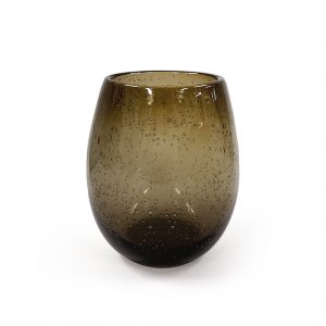 vINTAGE BUBBLE CANDLE JAR COFFEE COLOUR CANDLE