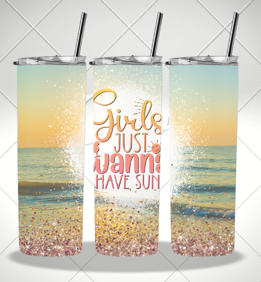 BEACH VIBES DOUBLE WALLED TUMBLER/DRINK BOTTLE