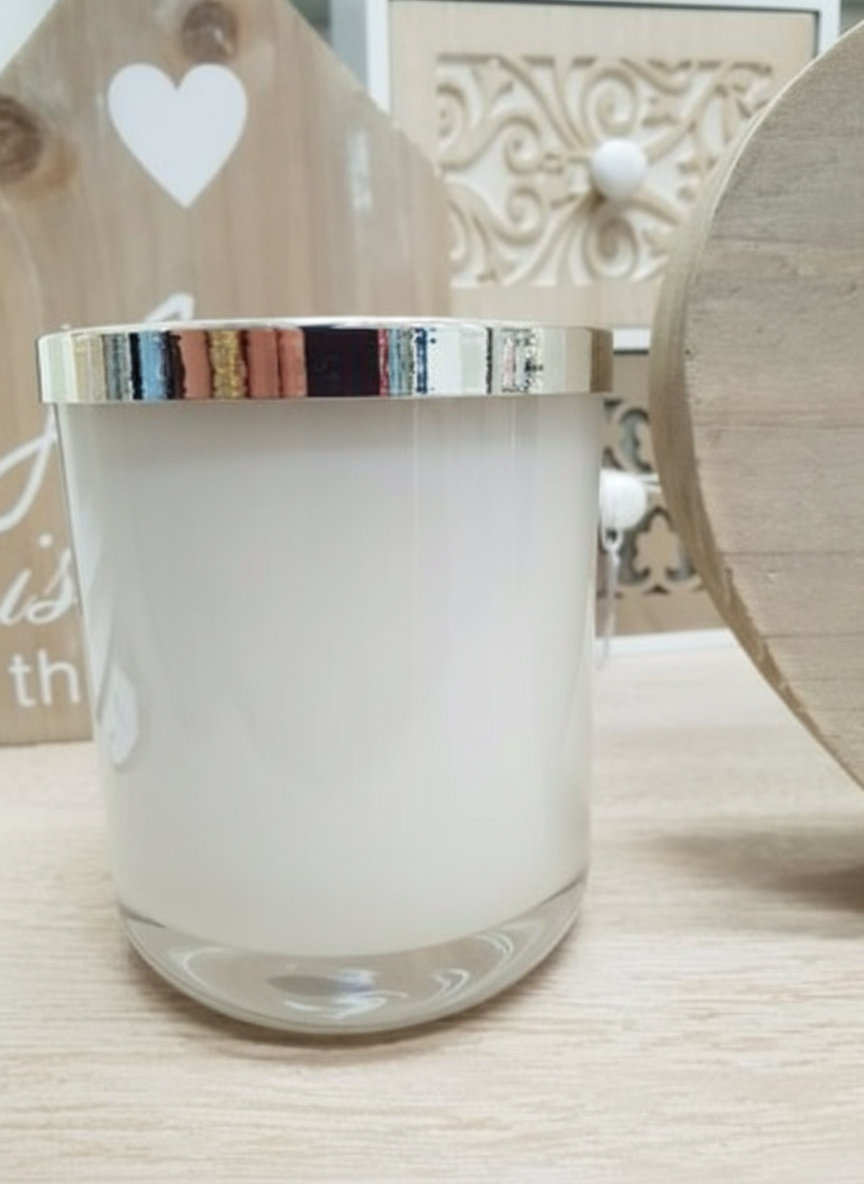 CAMBRIDGE WHITE CANDLE LARGE WICKLESS