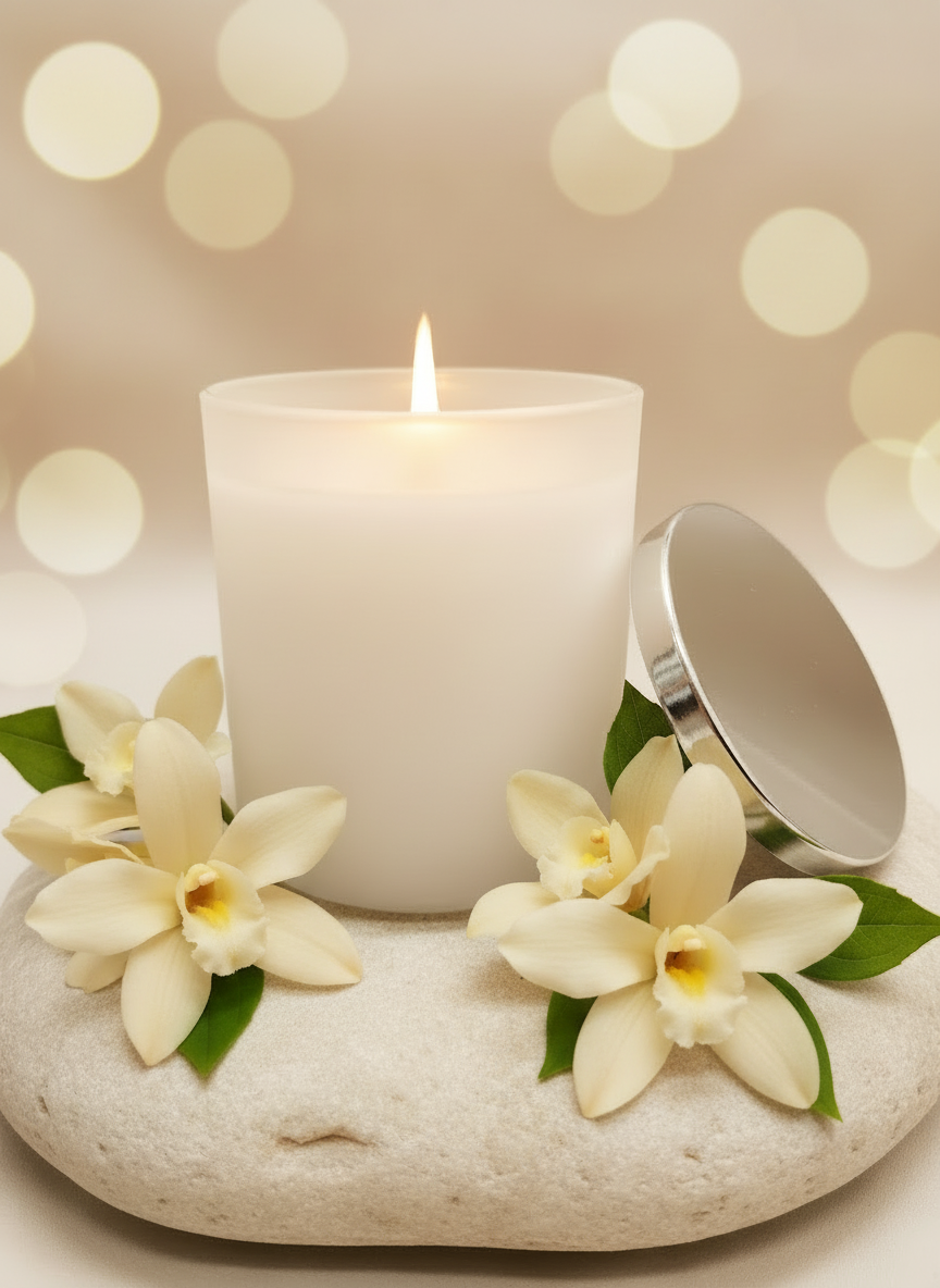 CAMBRIDGE WHITE CANDLE LARGE - VANILLA