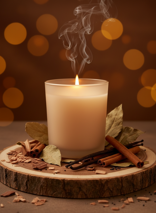 CAMBRIDGE WHITE CANDLE LARGE - SANDALWOOD