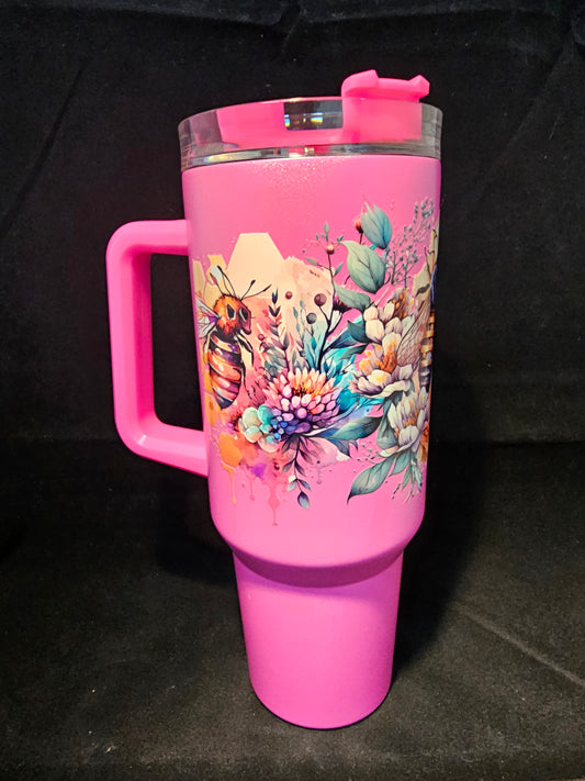 PINK BEE 1.2L DOUBLE WALLED TUMBLER