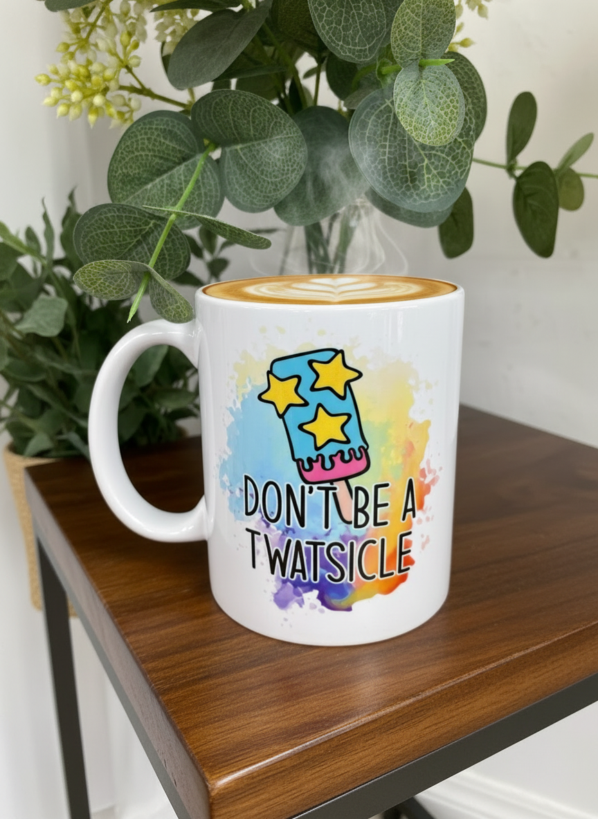 DON'T BE A TWATSICLE COFFEE MUG