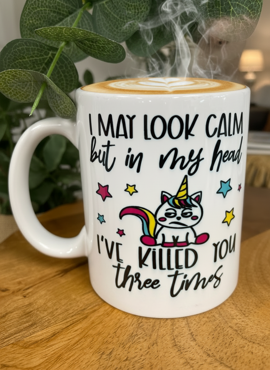 UNICORN LOOK CALM COFFEE MUG