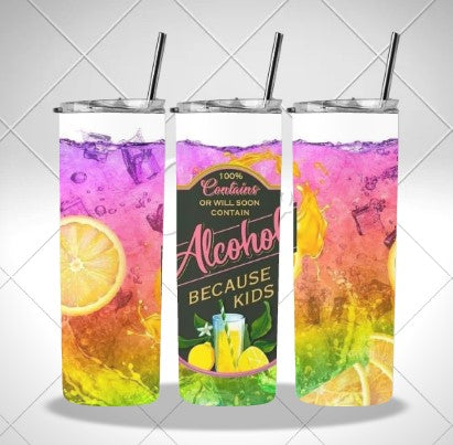 Alcohol because Kids sublimation print