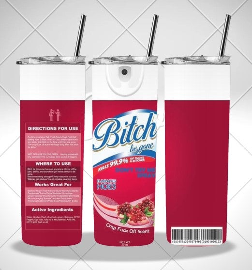 BITCH RED DOUBLE WALLED TUMBLER/DRINK BOTTLE