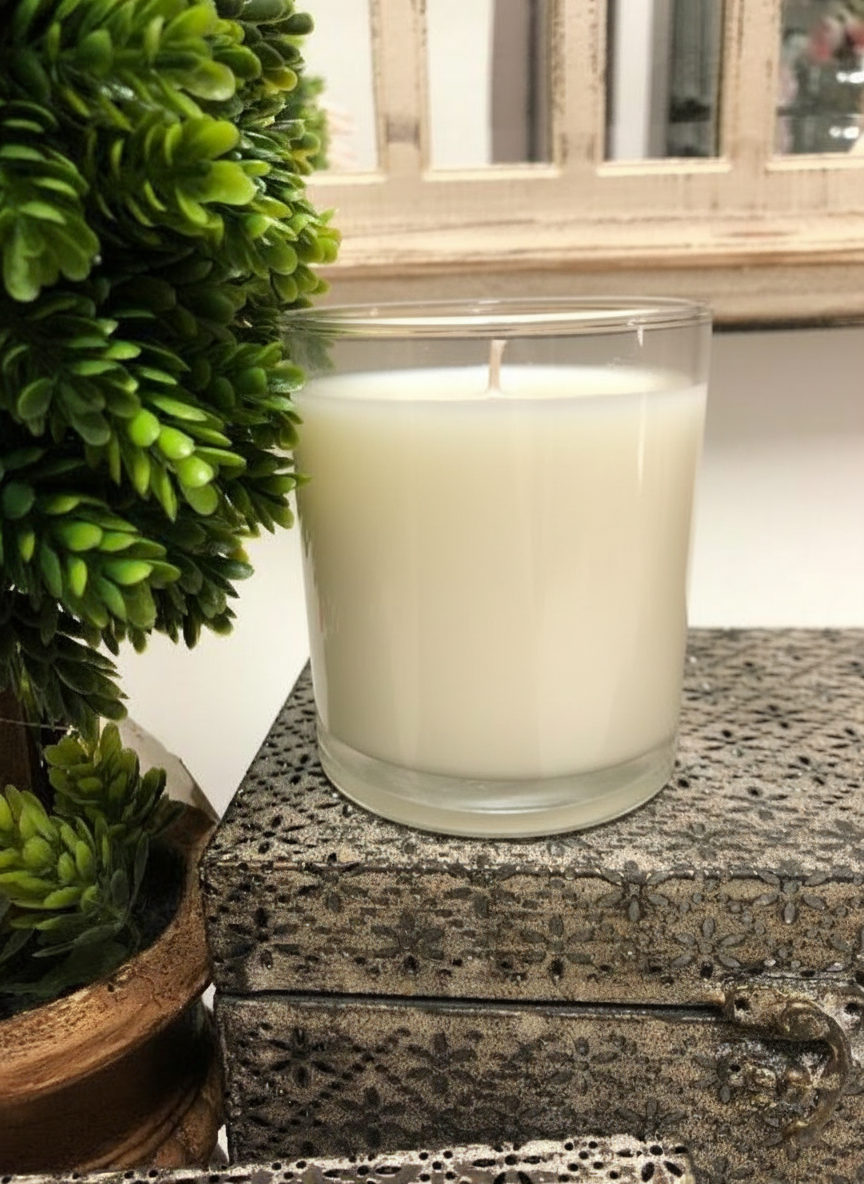 CAMBRIDGE CLEAR CANDLE LARGE - GARDENIA