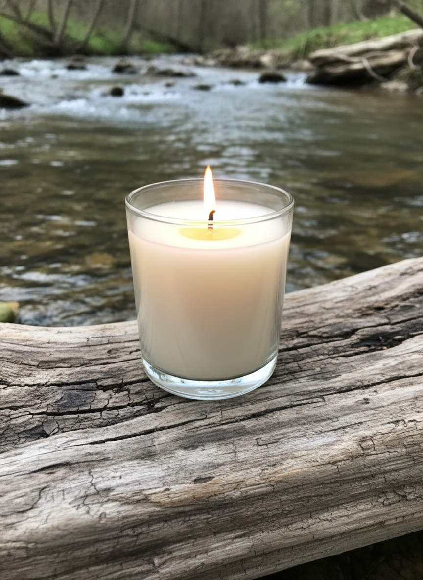 CAMBRIDGE CLEAR CANDLE LARGE - GARDENIA