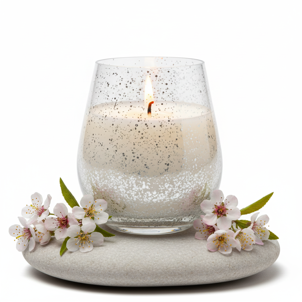 RENEE SILVER CANDLE JUMBO