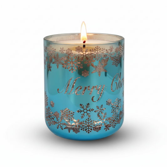 CHRISTMAS VOGUE CANDLE BLUE/ROSE GOLD