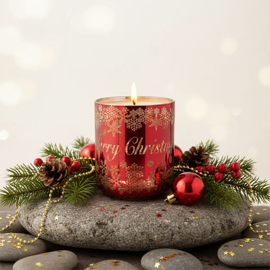 CHRISTMAS VOGUE CANDLE RED/ROSE GOLD