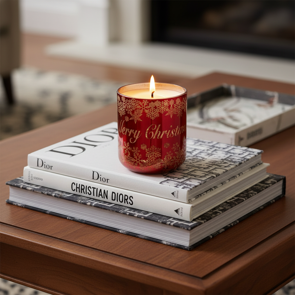 CHRISTMAS VOGUE CANDLE RED/ROSE GOLD