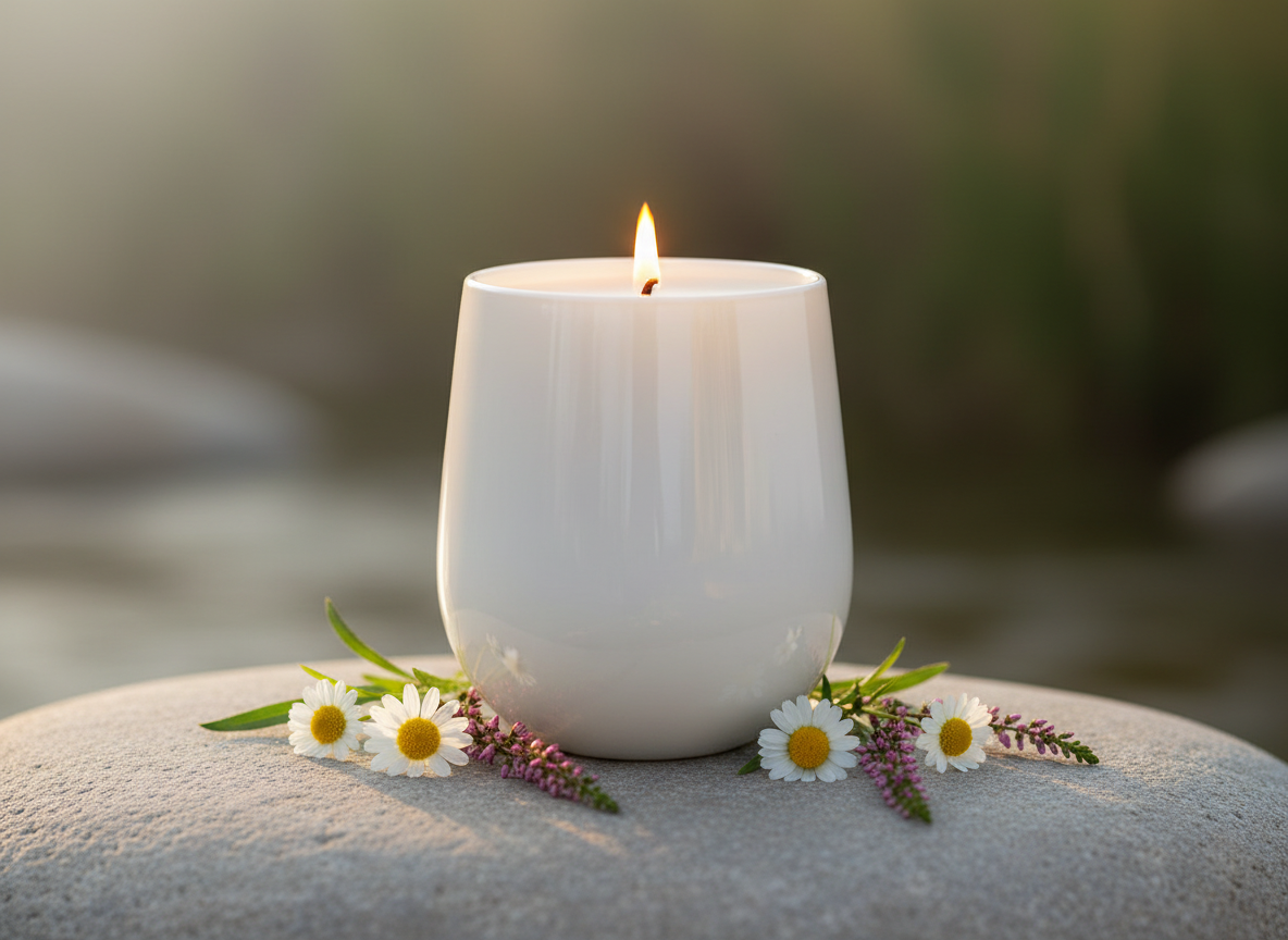 RENEE WHITE CANDLE SMALL