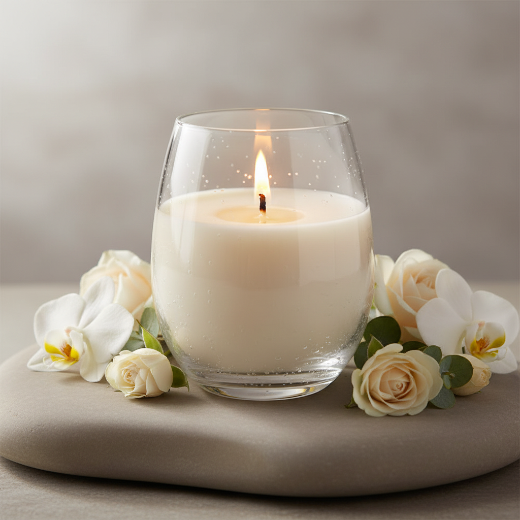 VINTAGE BUBBLE CLEAR CANDLE