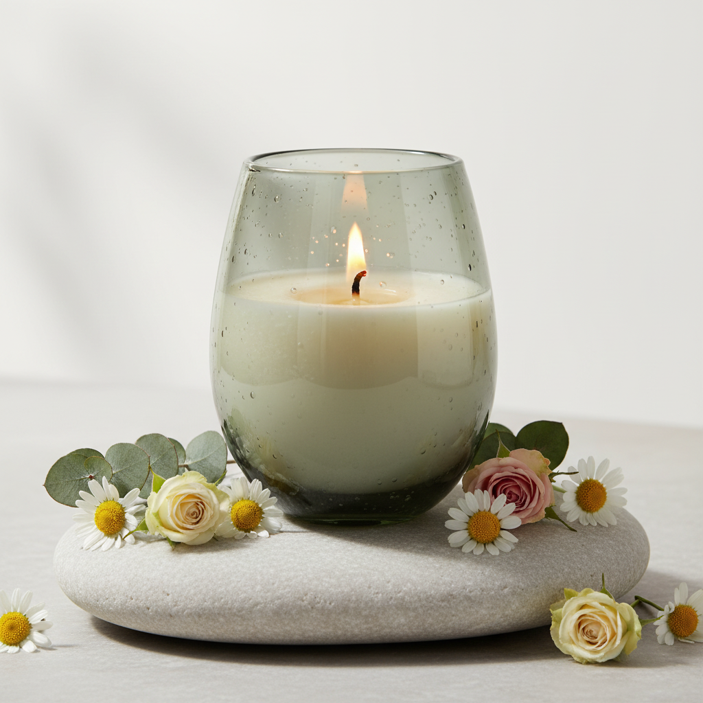 VINTAGE BUBBLE GREY CANDLE