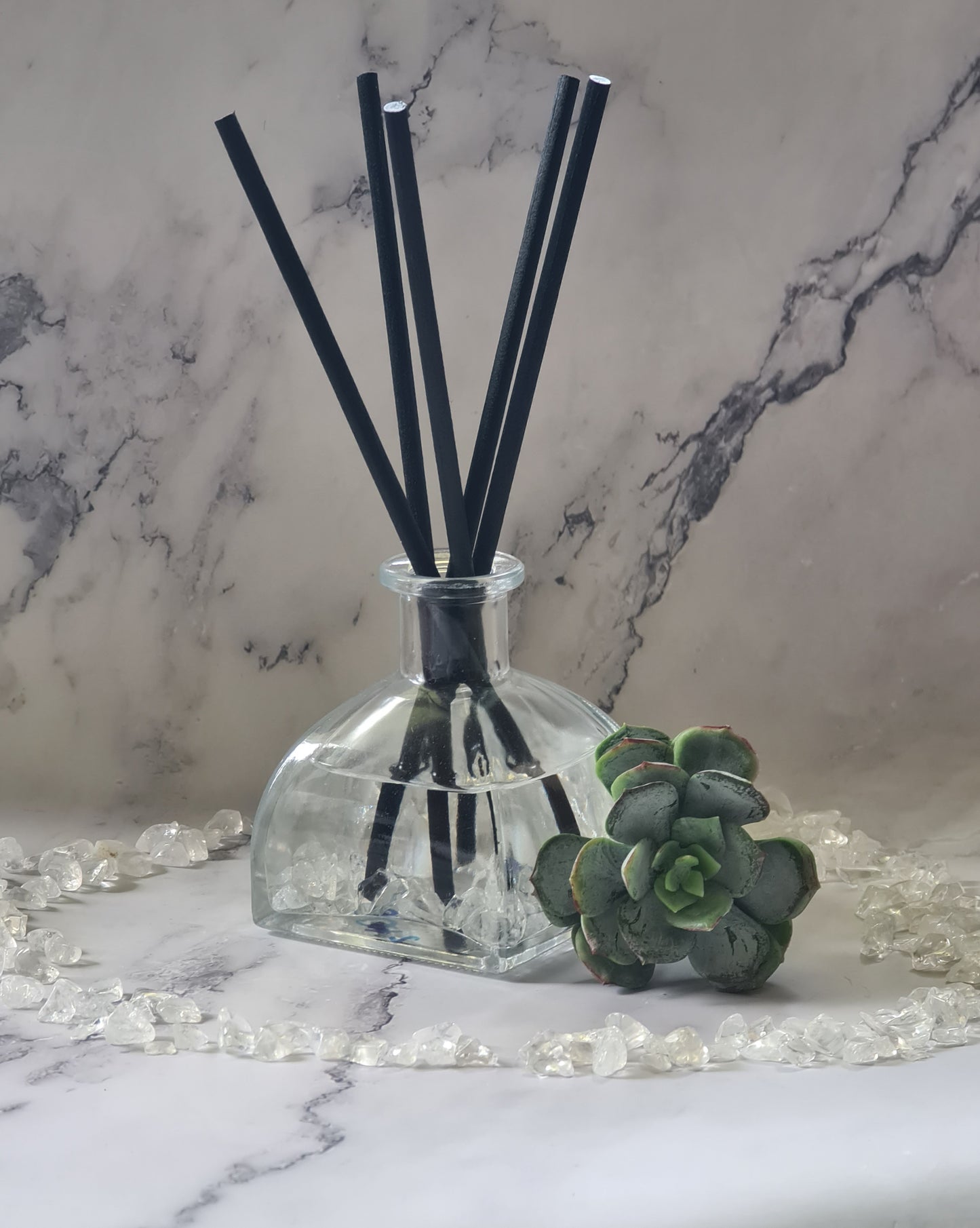 CLEAR QUARTZ CRYSTAL INFUSED REED DIFFUSER