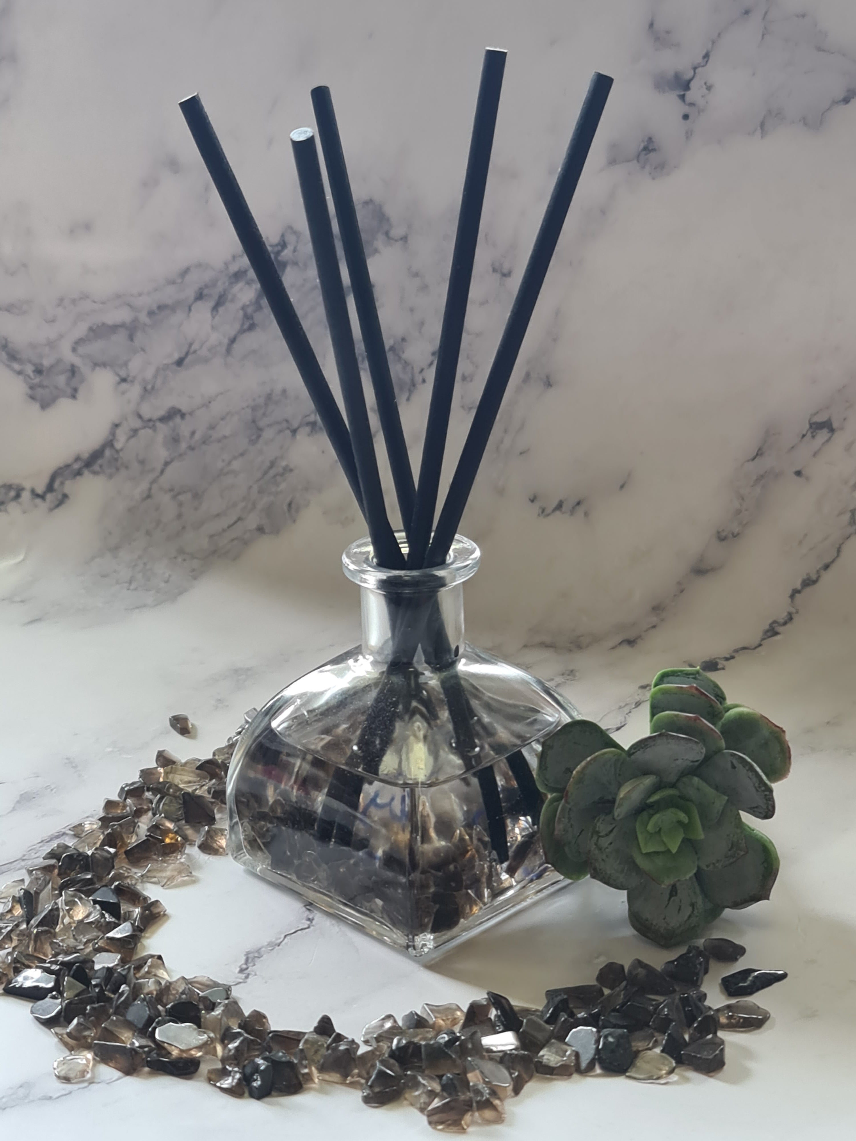 SMOKY QUARTZ CRYSTAL INFUSED REED DIFFUSER 130ML – Just Devine Aromas