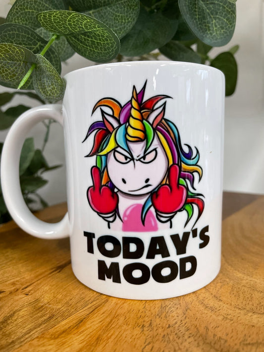 Unicorn todays mood coffee cup