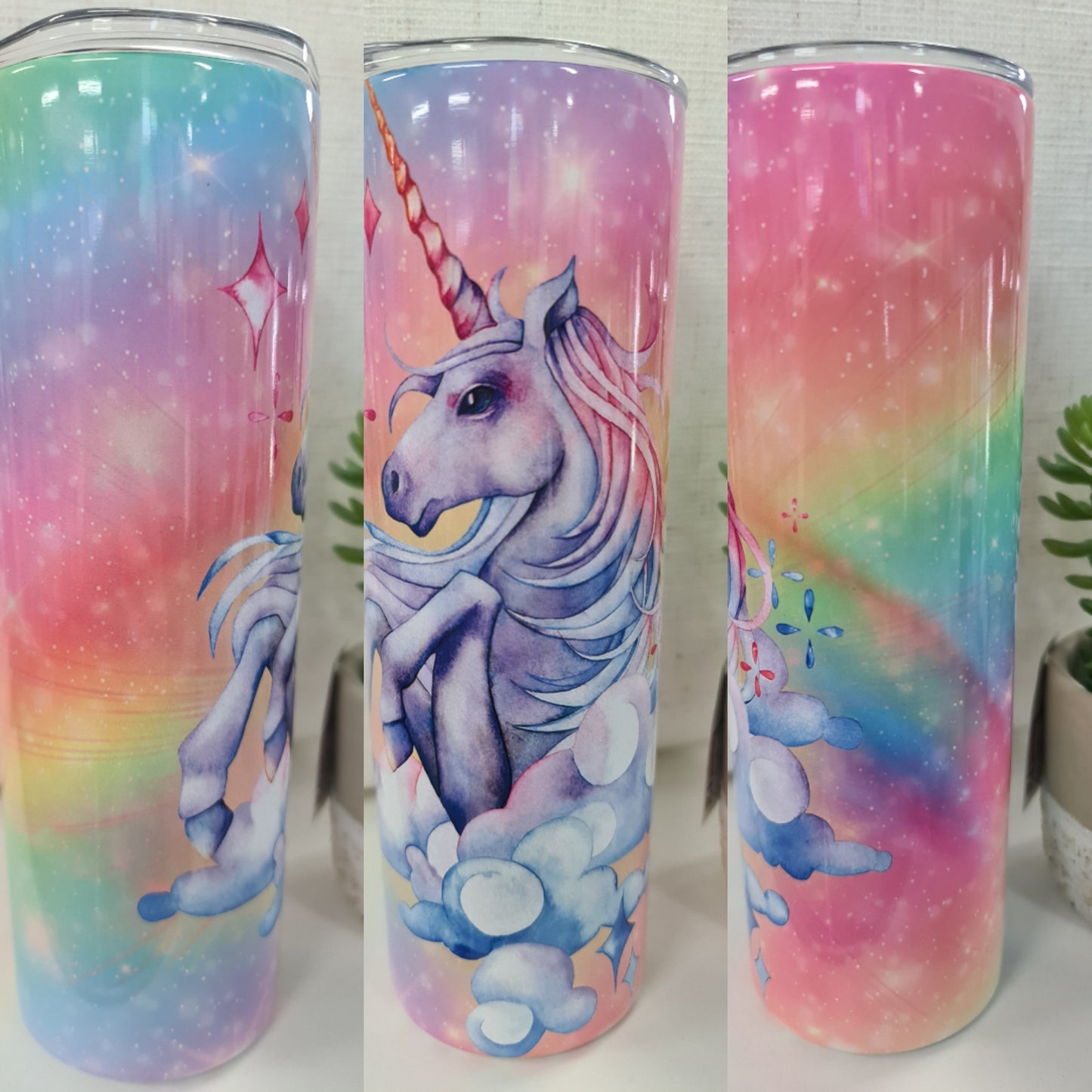 RAINBOW UNICORN DOUBLE WALLED TUMBLER/DRINK BOTTLE