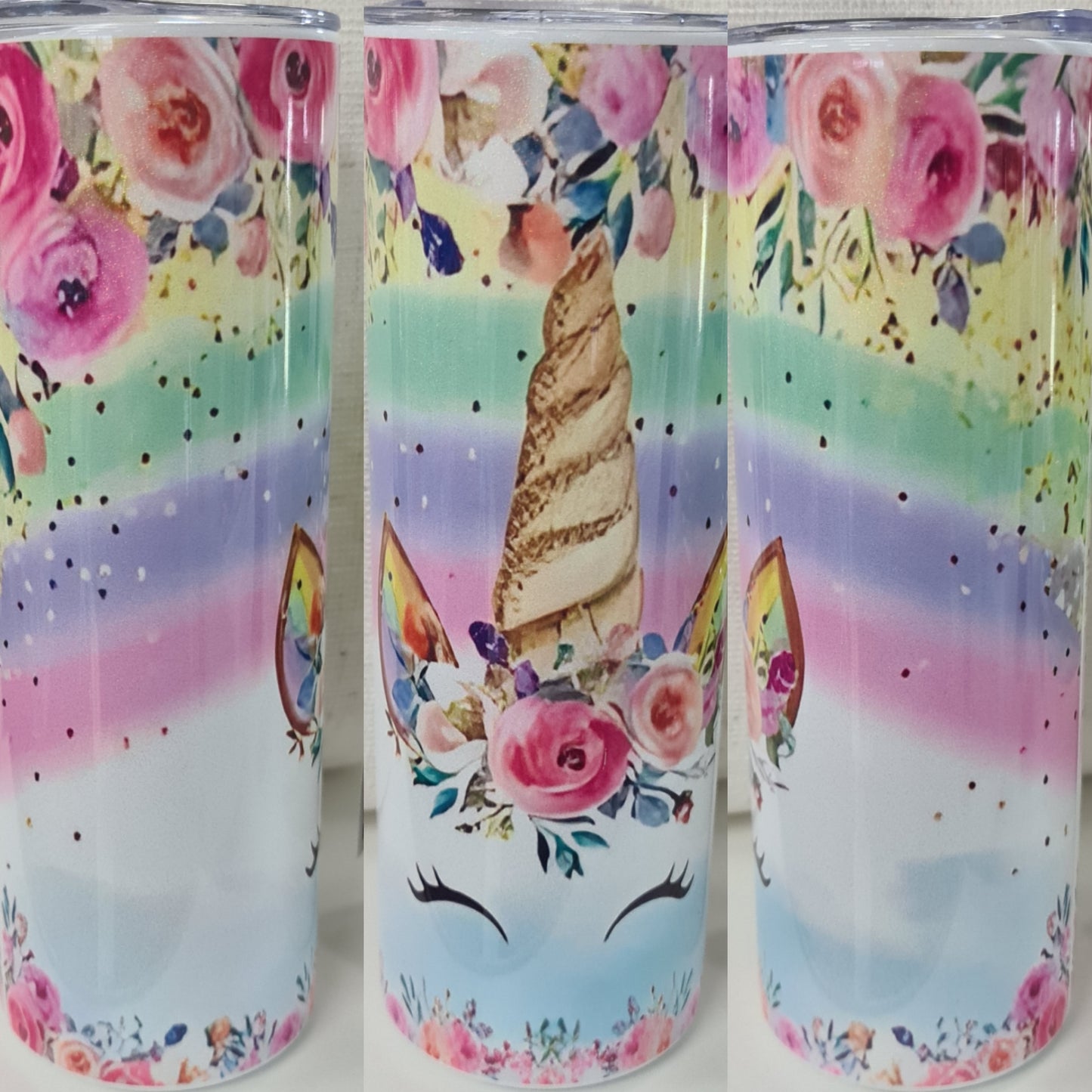 RAINBOW UNICORN DOUBLE WALLED TUMBLER/DRINK BOTTLE