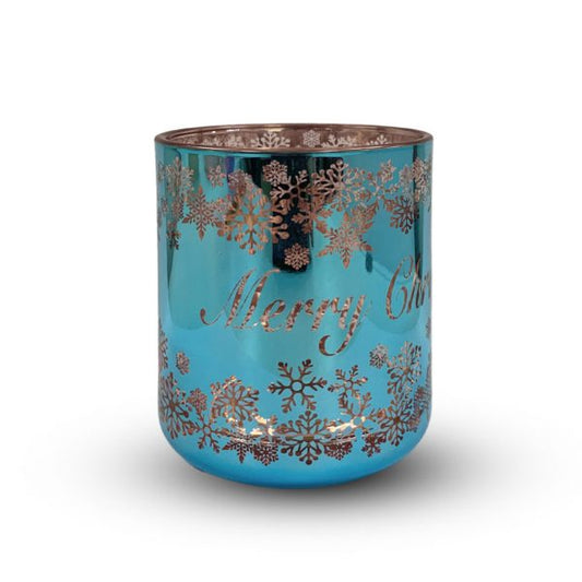 CHRISTMAS VOGUE CANDLE BLUE/ROSE GOLD