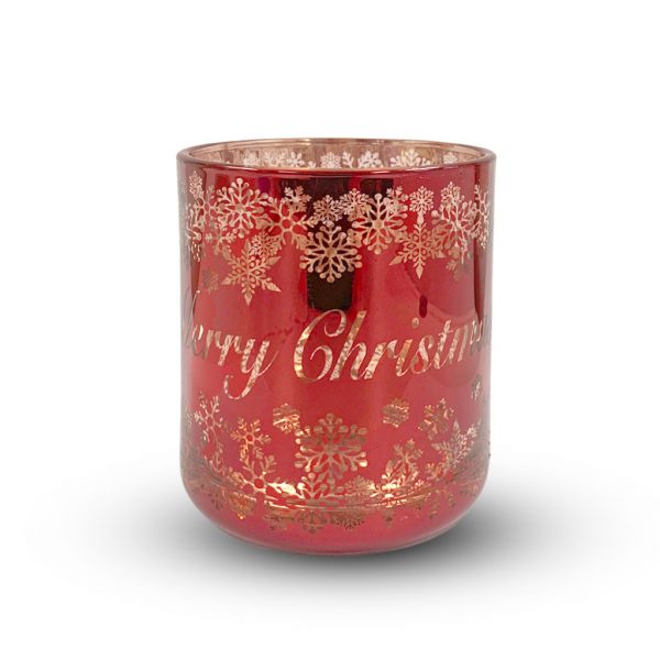 CHRISTMAS VOGUE CANDLE RED/ROSE GOLD