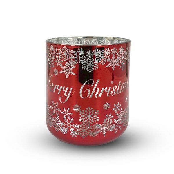 CHRISTMAS VOGUE CANDLE RED/SILVER