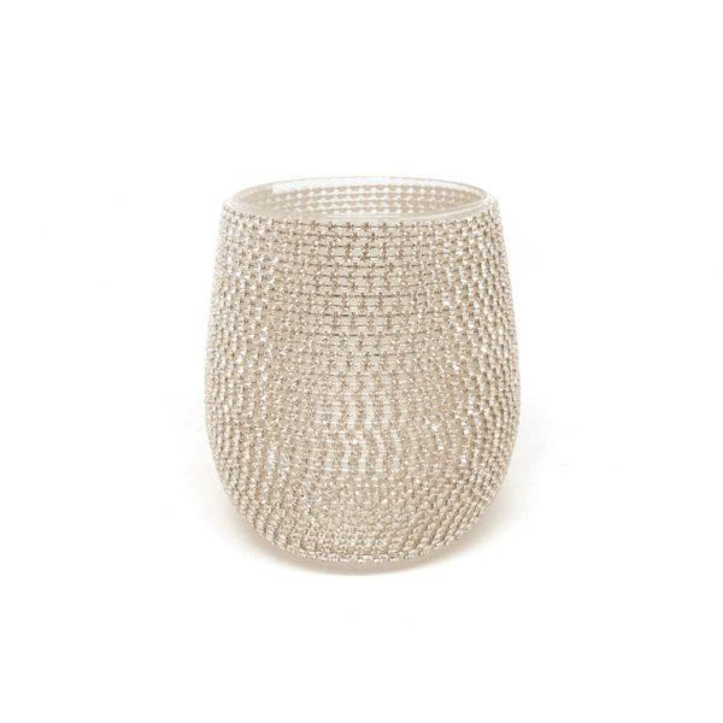 renee silver bling candle jar